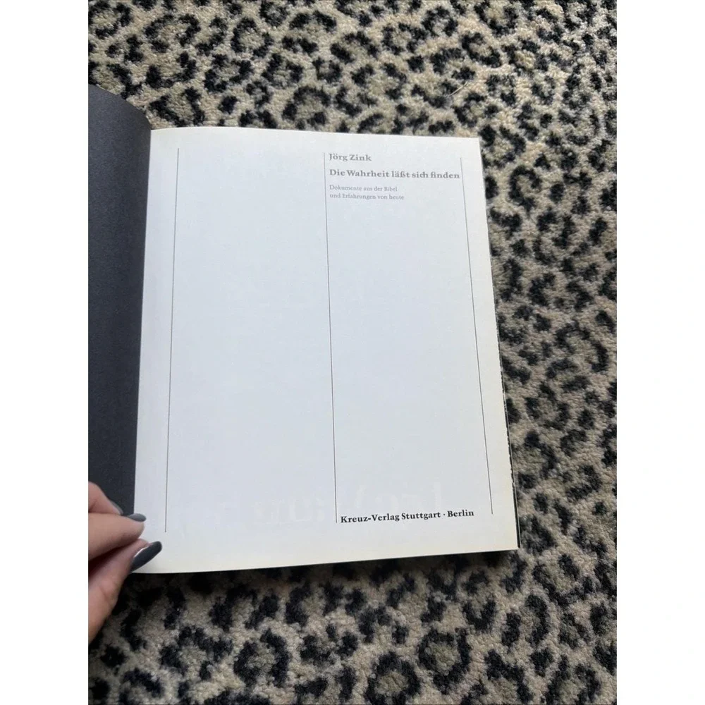 Jörg Zink 'Die Wahrheit lässt sich finden' book, published Verlag 1972 HB